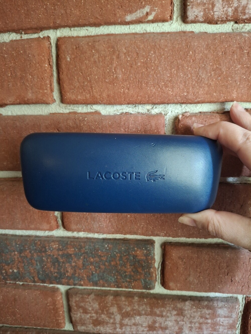 Lacoste Blue Hard Eyeglass Case